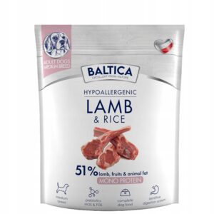 BALTICA ADULT LAMB & RICE KARMA SUCHA JAGNIĘCINA Z RYŻEM ŚREDNIE RASY 1kg
